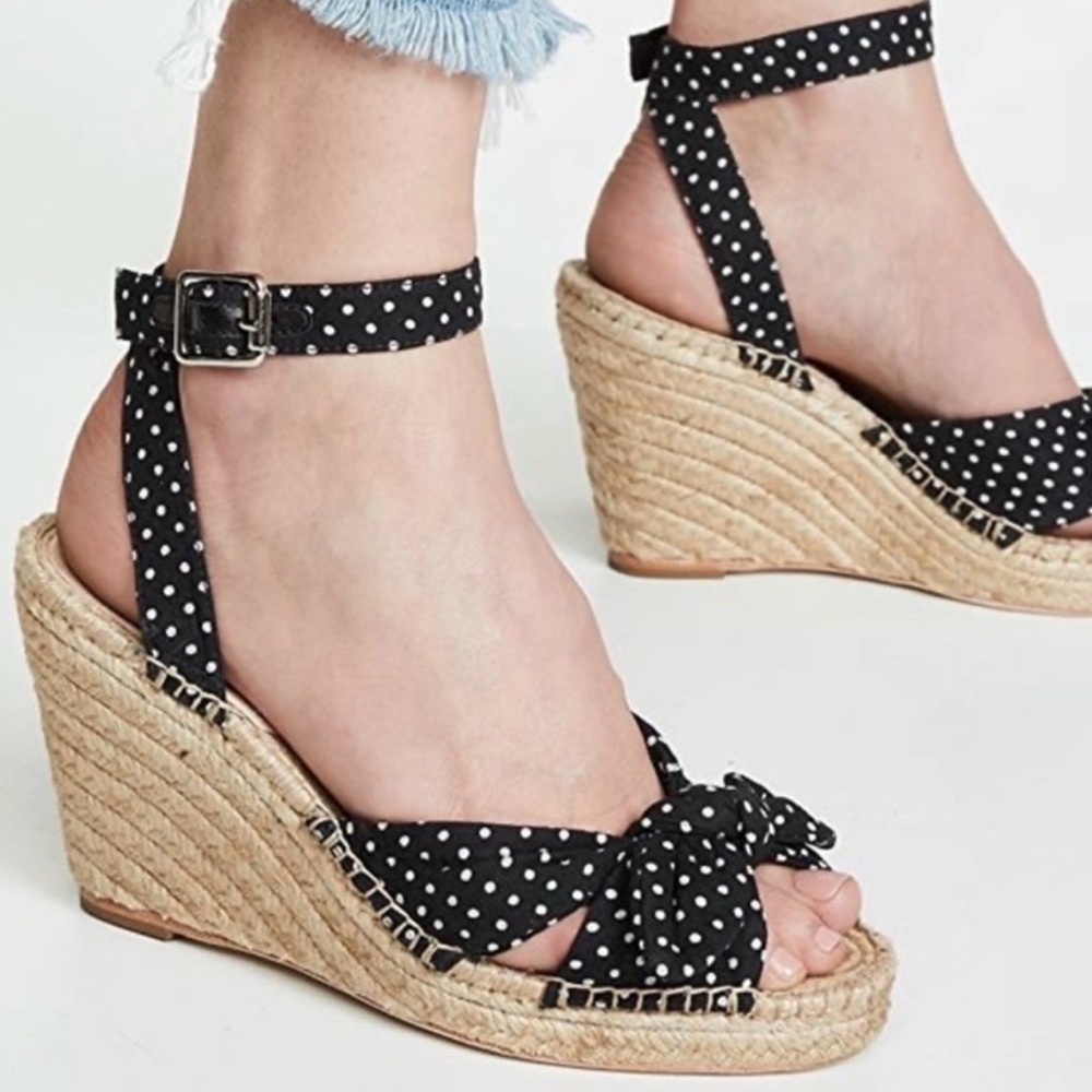NWB “Tessa” Polka Dot Espadrille Wedge Sandals